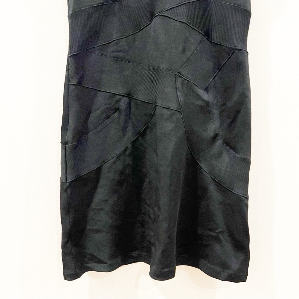 Allsaints Hazel Dress Womens 8 Black Knitted Whimsigoth Grunge Bodycon Stretch - Picture 5 of 11